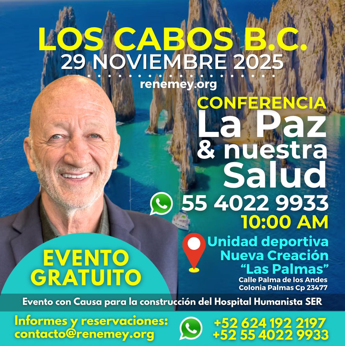 Conferencia La paz y nuestra salud en Los Cabos B.C.